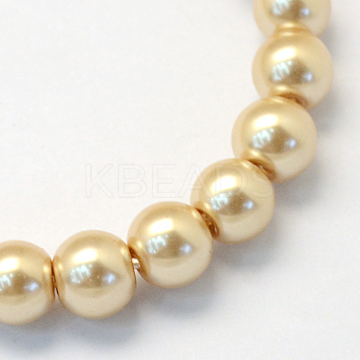 Baking Paint Glass Pearl Bead Strands X-HY-Q003-3mm-42-1