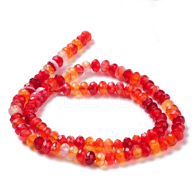 Natural Banded Agate/Striped Agate Beads Strands G-E605-A02-01E-1