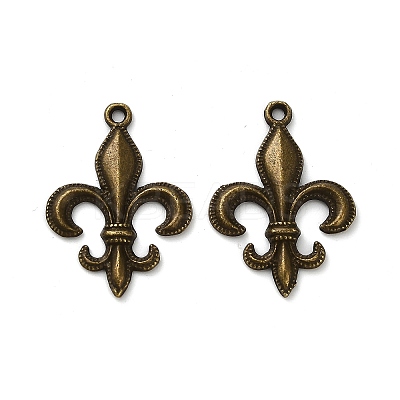 Lily Symbol Tibetan Style Alloy Pendants PALLOY-E776-01AB-01-1