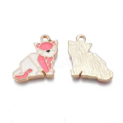 Rack Plating Alloy Enamel Pendants ENAM-S122-95-1
