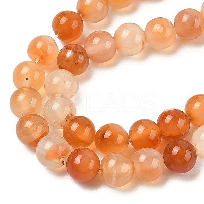 Natural Red Agate Beads Strands G-A248-A06-02-1