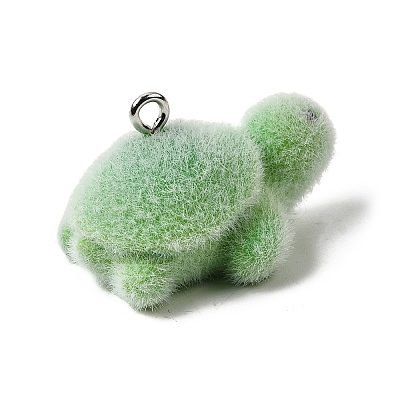 Flocking Opaque Resin Pendants RESI-G123-01P-1