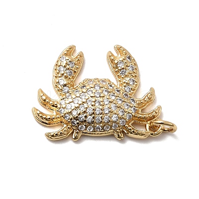 Brass Micro Pave Cubic Zirconia Pendants KK-H519-05B-G-1