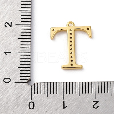 Rack Plating Brass Micro Pave Cubic Zirconia Pendant KK-H449-76G-07-1