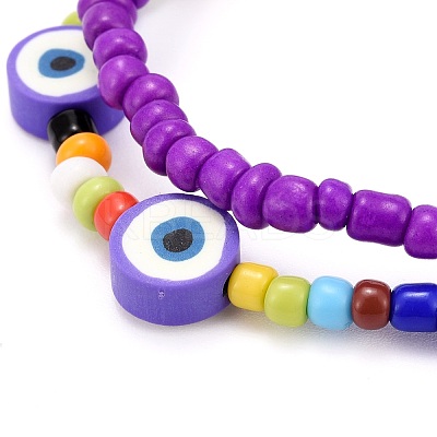 Glass Seed Beads Stretch Bracelets BJEW-JB06291-05-1