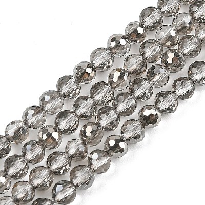 Electroplate Transparent Glass Beads EGLA-B013-02A-PL16-1