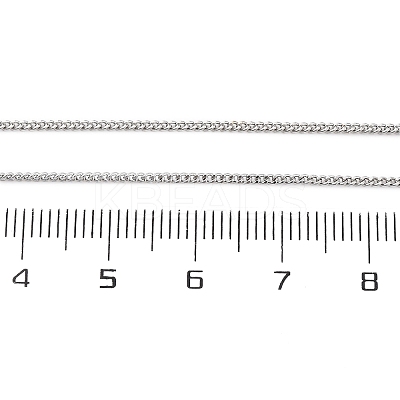 1.2MM Brass Twisted Chain Necklaces NJEW-D302-64P-1