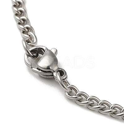 201 Stainless Steel Enamel Pendant Necklaces for Women Men NJEW-G123-11P-1
