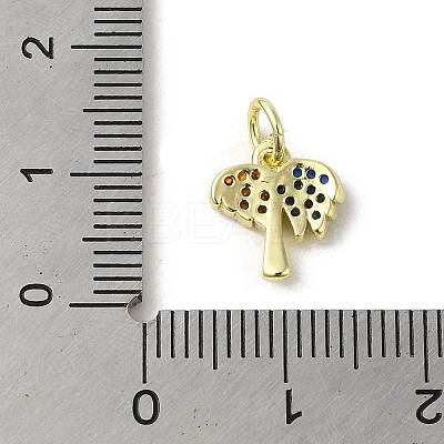 Brass Micro Pave Cubic Zirconia Charms KK-M283-14B-02-1