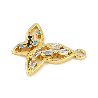 Brass Micro Pave Cubic Zirconia Pendants KK-B114-05G-1
