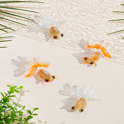4Pcs 2 Colors Translucent Resin Pendants FIND-LP0009-93C-1