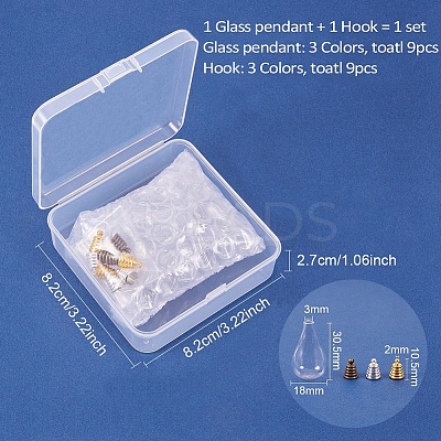 Glass Bottle Pendant Makings Sets DIY-PH0020-45-1