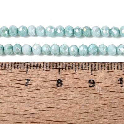 Anti-Tarnish Dyed Rondelle Glass Beads Strands LS-EGLA-T021-3mm-17-06-1