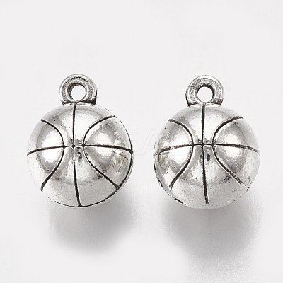 Tibetan Style Alloy Charms TIBEP-T052-32AS-RS-1