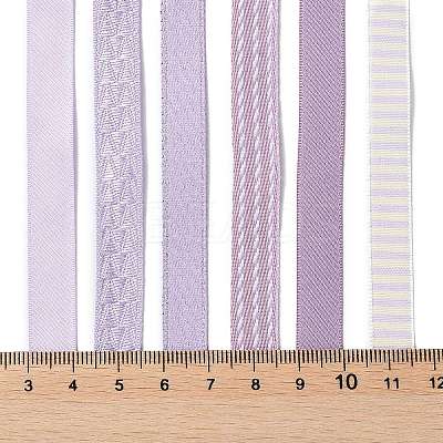 18 Yards 6 Styles Polyester Ribbon SRIB-Q022-B05-1