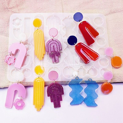 DIY Bohemian Style Geometrical Pendants Silicone Molds DIY-A039-01-1