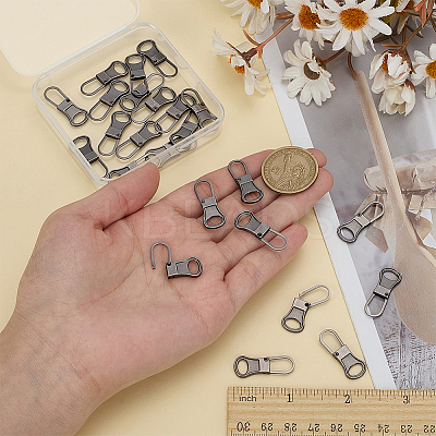 24Pcs Detachable Alloy Zipper Sliders FIND-FG0005-10B-1