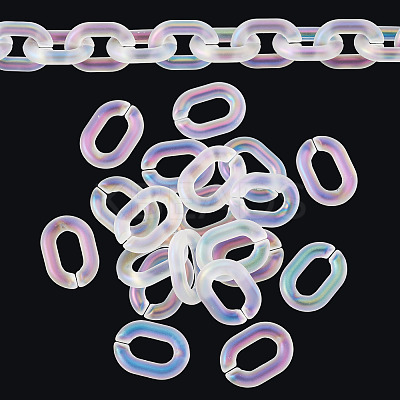 20Pcs Transparent Acrylic Quick Link Connectors OACR-TADJ0001-03B-1