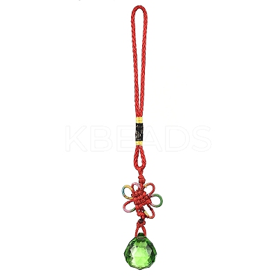 Glass Round Ball Hanging Ornaments HJEW-Z006-01E-1