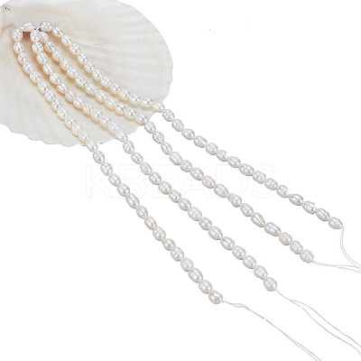 2 Strands Natural Cultured Freshwater Pearl Beads Strands PEAR-NB0002-55-1