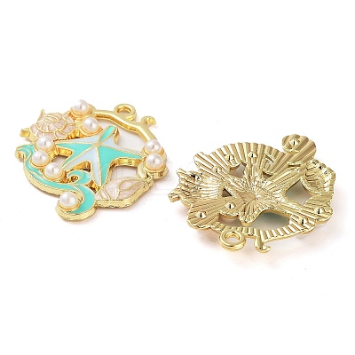 Rack Plating Alloy Enamel Pendants FIND-Q099-08C-01-1