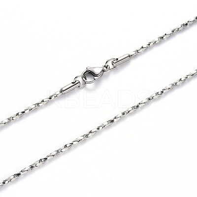 Non-Tarnish 304 Stainless Steel Boston Link Chain Necklace NJEW-S420-006B-P-1