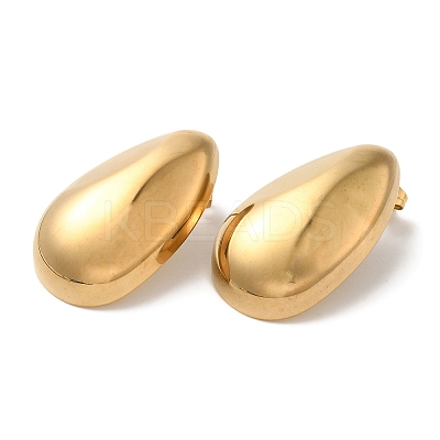 Ion Plating(IP) 304 Stainless Steel Teardrop Stud Earrings EJEW-C114-31G-1