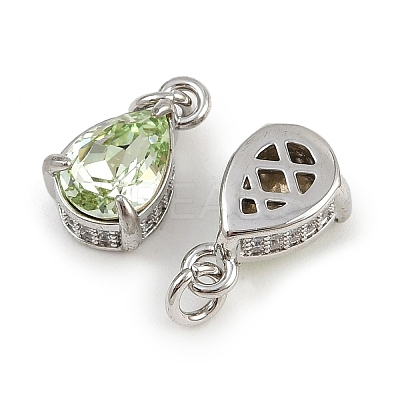 Brass Pave Cubic Zirconia Pendants KK-L240-05P-04-1