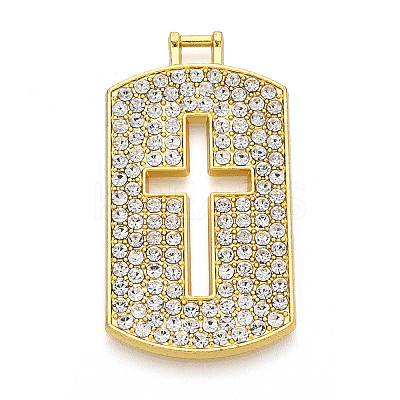 Alloy Rhinestone Pendants PALLOY-N182-12G-1