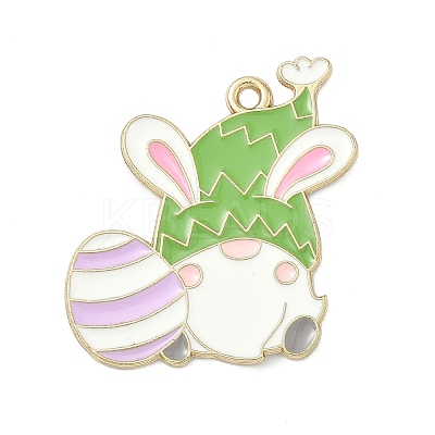 Easter Alloy Enamel Pendants ENAM-I082-02G-05-1