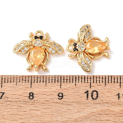 Brass Micro Pave Cubic Zirconia Pendants KK-A284-16G-03-1