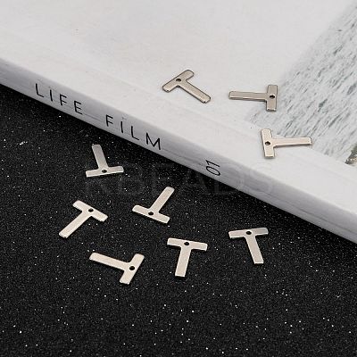 Tarnish Resistant 304 Stainless Steel Letter Charms LS-X-STAS-O072-T-1