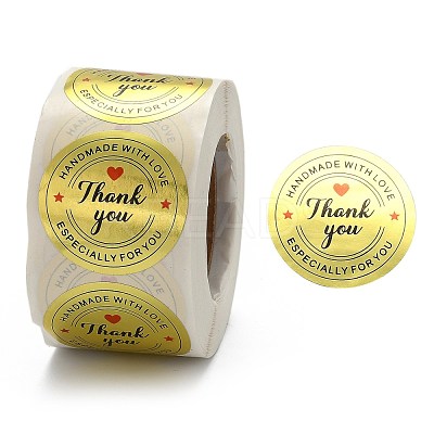 1.5 Inch Thank You sticker X-DIY-G021-12C-1
