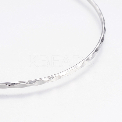 Tarnish Resistant 304L Stainless Steel Buddhist Bangles LS-BJEW-G568-15P-1