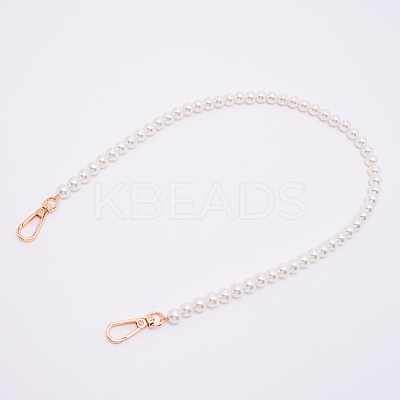 White Acrylic Round Beads Bag Handles FIND-TAC0006-21B-01-1
