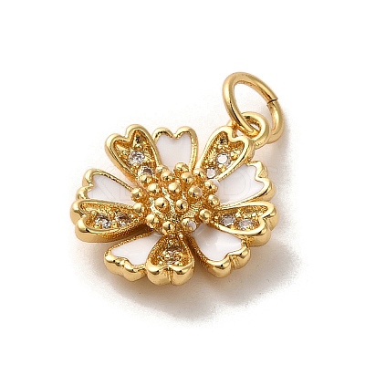 Brass Micro Pave Cubic Zirconia Pendants LS-KK-K358-01B-G-1