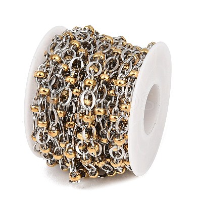Two Tone 304 Stainless Steel Oval Link Chains CHS-P028-09A-1