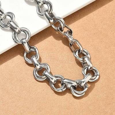 304 Stainless Steel Rolo Chain Bracelets for Women BJEW-S176-01P-A-1