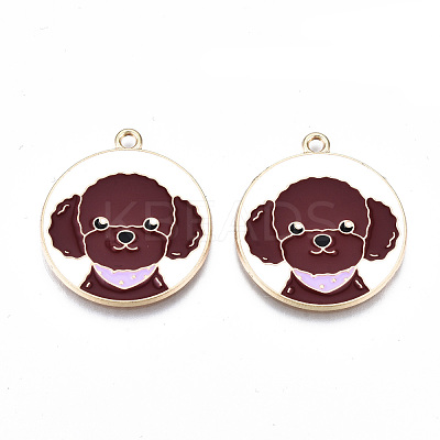 Eco-Friendly Alloy Enamel Pendants X-ENAM-Q437-054B-NR-1