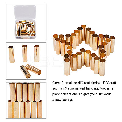 Brass Tube Beads KK-YW0001-03-1