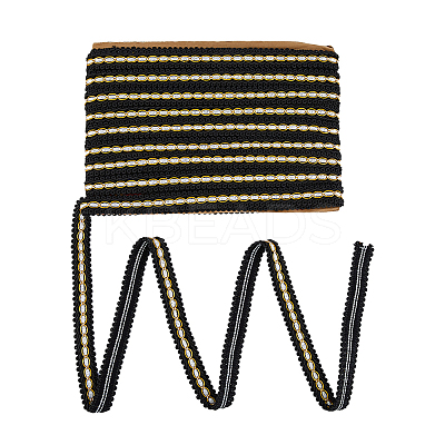 Centipede Braided Polyester Lace Trim OCOR-WH0092-02B-1