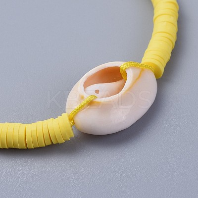 (Jewelry Parties Factory Sale)Handmade Polymer Clay Heishi Beads Braided Bracelets BJEW-JB04318-02-1