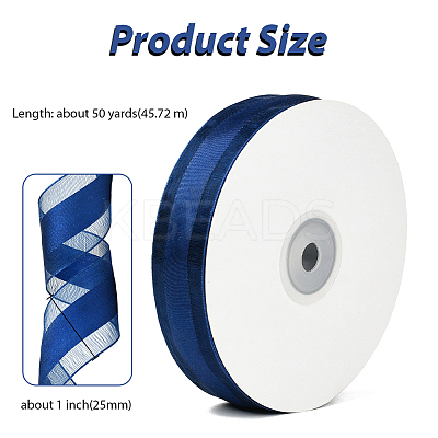 1Roll Solid Color Organza Ribbons ORIB-CY0001-02B-1