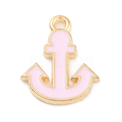 Light Gold Plated Alloy Enamel Charms ENAM-M219-07KCG-03-1
