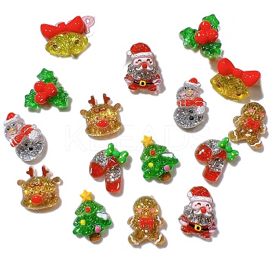 Christmas Theme Transparent Resin Cabochones PW-WG91FD0-01-1