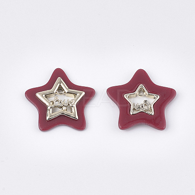 Opaque Acrylic Pendants MACR-T031-06B-1