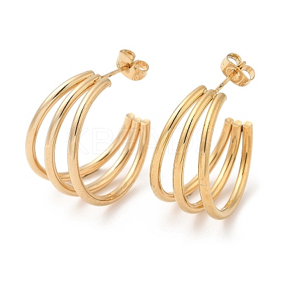 304 Stainless Steel Round Stud Earrings STAS-D085-12G-1