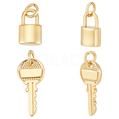 24Pcs 2 Styles Brass Pendants KK-WR0001-49-1