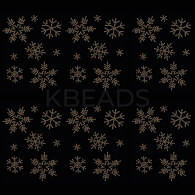 Snowflake Pattern Hotfix Rhinestones DIY-WH0430-205D-1
