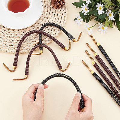 8Pcs 4 Style Plastic & Iron Teapot Handle FIND-PH0004-20-1
